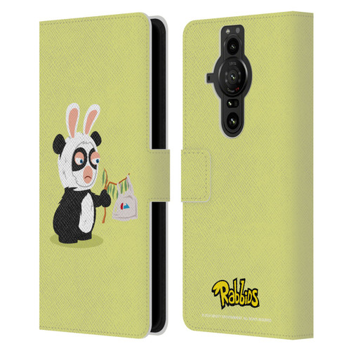 Rabbids Costumes Panda Leather Book Wallet Case Cover For Sony Xperia Pro-I