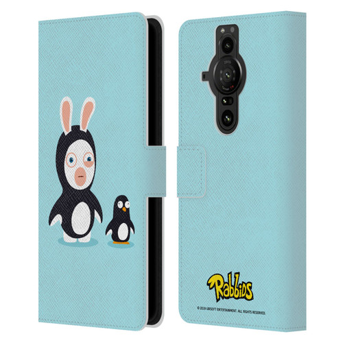 Rabbids Costumes Penguin Leather Book Wallet Case Cover For Sony Xperia Pro-I