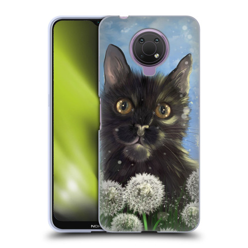 Ash Evans Black Cats 2 Dandelions Soft Gel Case for Nokia G10
