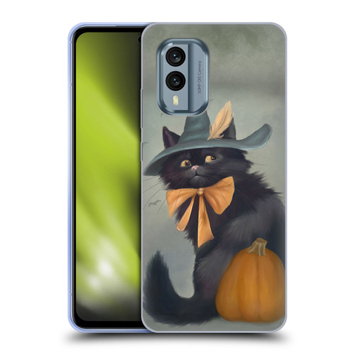 Ash Evans Black Cats 2 Halloween Pumpkin Soft Gel Case for Nokia X30