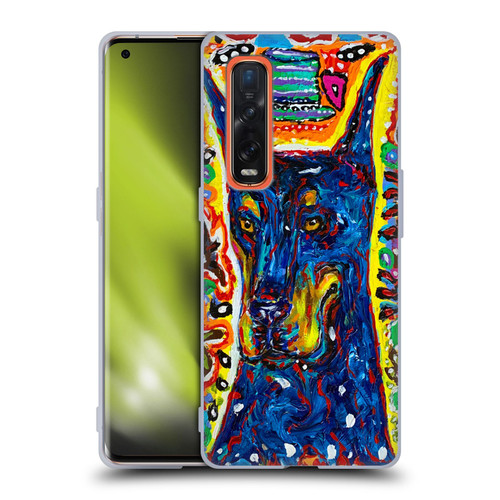 Mad Dog Art Gallery Dog 5 Doberman Soft Gel Case for OPPO Find X2 Pro 5G