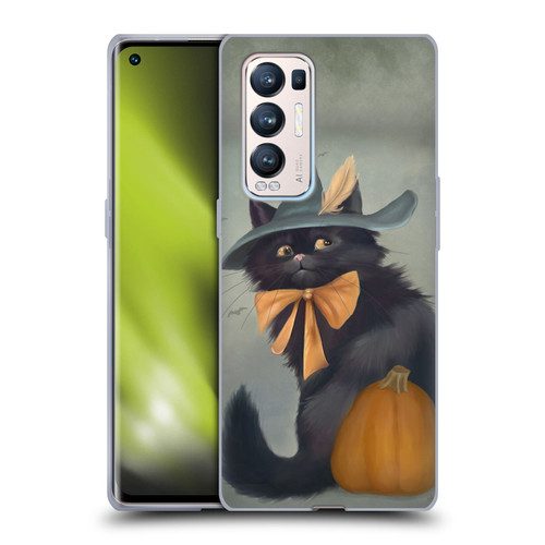 Ash Evans Black Cats 2 Halloween Pumpkin Soft Gel Case for OPPO Find X3 Neo / Reno5 Pro+ 5G