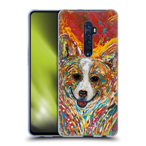 Mad Dog Art Gallery Dog 5 Corgi Soft Gel Case for OPPO Reno 2