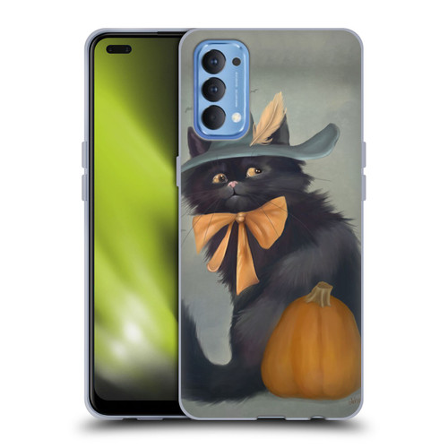 Ash Evans Black Cats 2 Halloween Pumpkin Soft Gel Case for OPPO Reno 4 5G