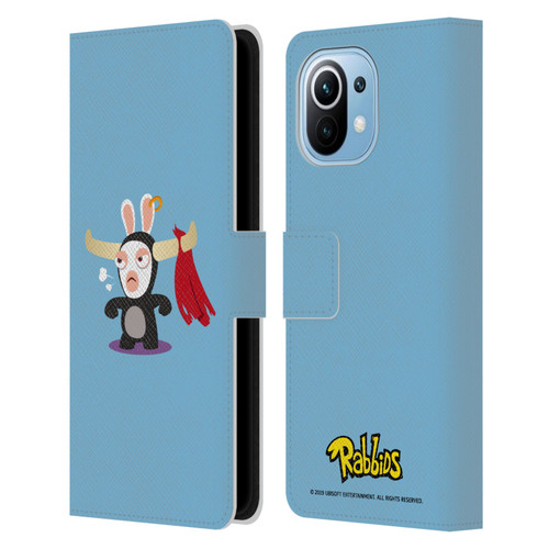Rabbids Costumes Bull Leather Book Wallet Case Cover For Xiaomi Mi 11