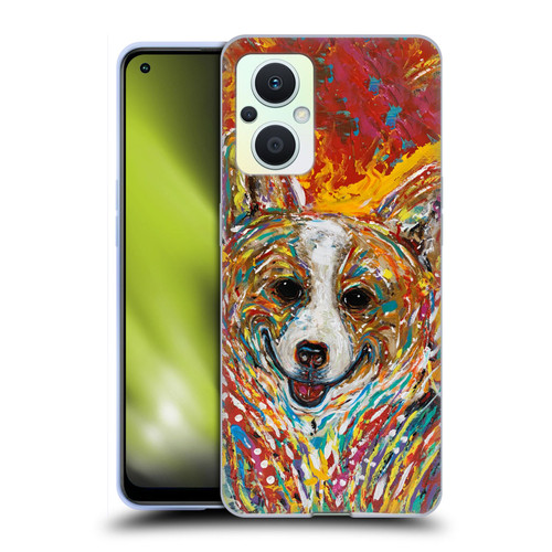 Mad Dog Art Gallery Dog 5 Corgi Soft Gel Case for OPPO Reno8 Lite