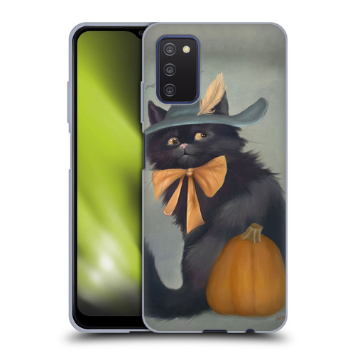 Ash Evans Black Cats 2 Halloween Pumpkin Soft Gel Case for Samsung Galaxy A03s (2021)