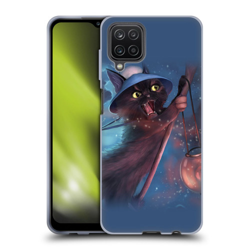 Ash Evans Black Cats 2 Magical Witch Soft Gel Case for Samsung Galaxy A12 (2020)
