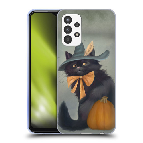 Ash Evans Black Cats 2 Halloween Pumpkin Soft Gel Case for Samsung Galaxy A13 (2022)