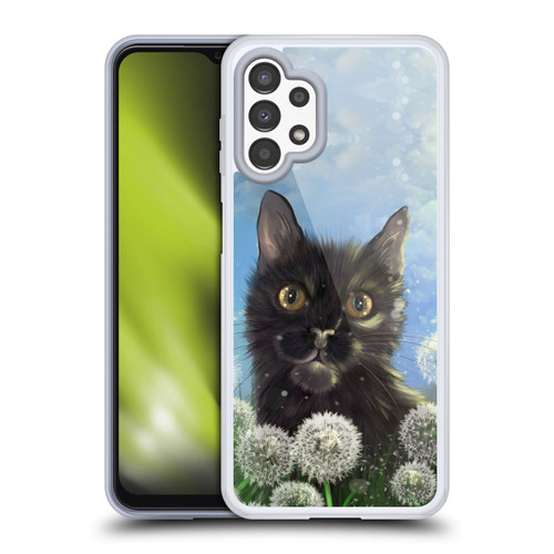 Ash Evans Black Cats 2 Dandelions Soft Gel Case for Samsung Galaxy A13 (2022)