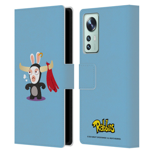 Rabbids Costumes Bull Leather Book Wallet Case Cover For Xiaomi 12