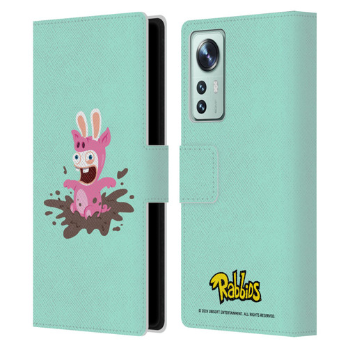 Rabbids Costumes Pig Leather Book Wallet Case Cover For Xiaomi 12