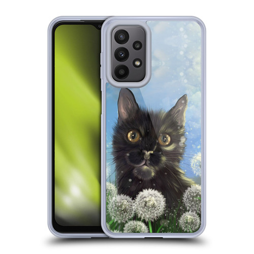 Ash Evans Black Cats 2 Dandelions Soft Gel Case for Samsung Galaxy A23 / 5G (2022)