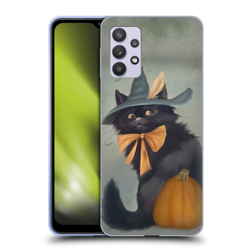 Ash Evans Black Cats 2 Halloween Pumpkin Soft Gel Case for Samsung Galaxy A32 5G / M32 5G (2021)