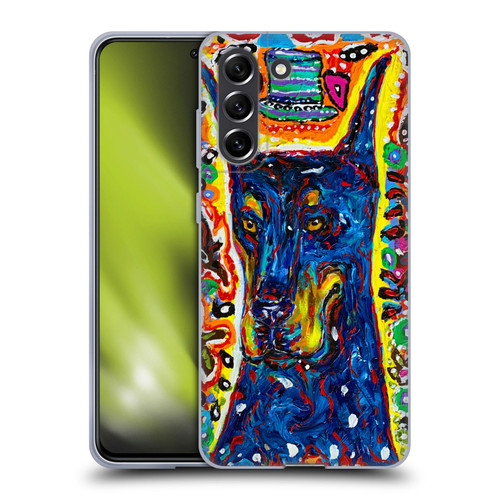 Mad Dog Art Gallery Dog 5 Doberman Soft Gel Case for Samsung Galaxy S21 FE 5G