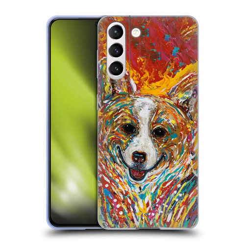 Mad Dog Art Gallery Dog 5 Corgi Soft Gel Case for Samsung Galaxy S21 5G