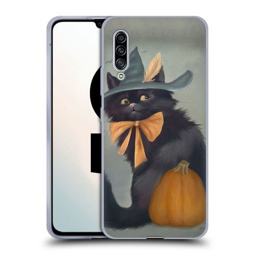 Ash Evans Black Cats 2 Halloween Pumpkin Soft Gel Case for Samsung Galaxy A90 5G (2019)