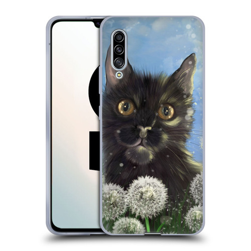 Ash Evans Black Cats 2 Dandelions Soft Gel Case for Samsung Galaxy A90 5G (2019)