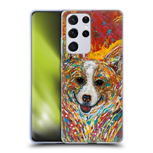 Mad Dog Art Gallery Dog 5 Corgi Soft Gel Case for Samsung Galaxy S21 Ultra 5G