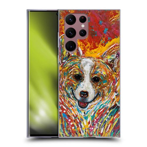 Mad Dog Art Gallery Dog 5 Corgi Soft Gel Case for Samsung Galaxy S22 Ultra 5G
