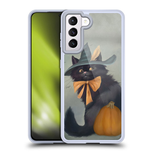 Ash Evans Black Cats 2 Halloween Pumpkin Soft Gel Case for Samsung Galaxy S21 5G