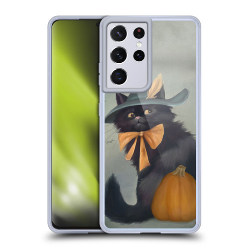 Ash Evans Black Cats 2 Halloween Pumpkin Soft Gel Case for Samsung Galaxy S21 Ultra 5G