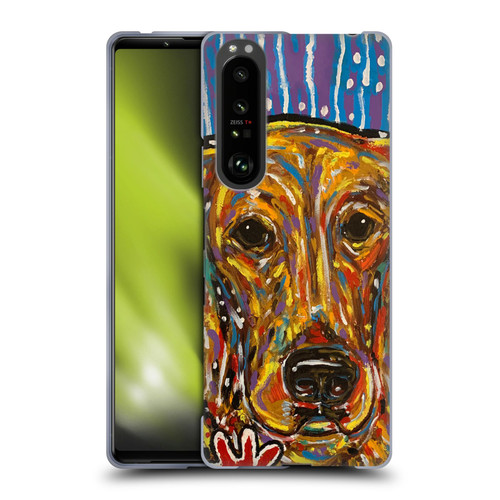 Mad Dog Art Gallery Dog 5 Golden Retriever Soft Gel Case for Sony Xperia 1 III