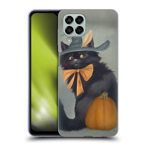 Ash Evans Black Cats 2 Halloween Pumpkin Soft Gel Case for Samsung Galaxy M33 (2022)