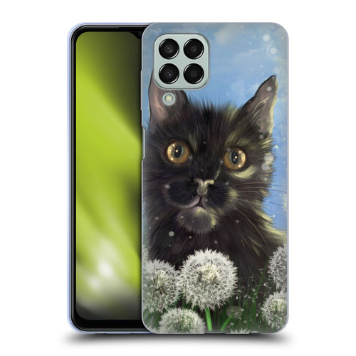 Ash Evans Black Cats 2 Dandelions Soft Gel Case for Samsung Galaxy M33 (2022)
