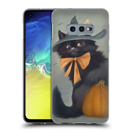 Ash Evans Black Cats 2 Halloween Pumpkin Soft Gel Case for Samsung Galaxy S10e