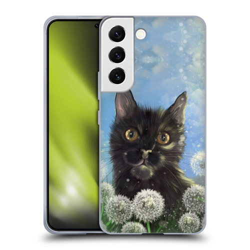 Ash Evans Black Cats 2 Dandelions Soft Gel Case for Samsung Galaxy S22 5G