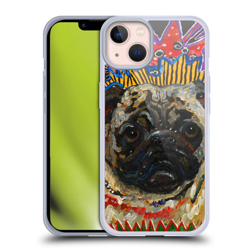 Mad Dog Art Gallery Dogs Pug Soft Gel Case for Apple iPhone 13