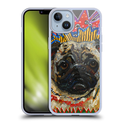 Mad Dog Art Gallery Dogs Pug Soft Gel Case for Apple iPhone 14 Plus