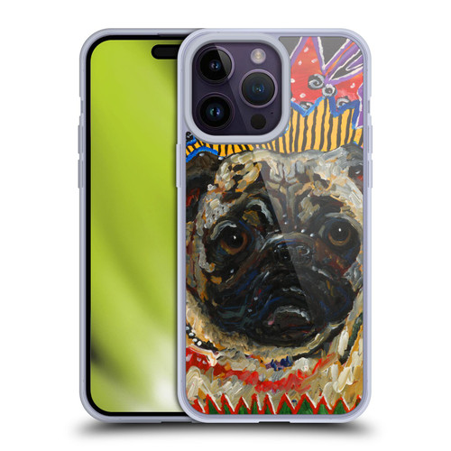 Mad Dog Art Gallery Dogs Pug Soft Gel Case for Apple iPhone 14 Pro Max