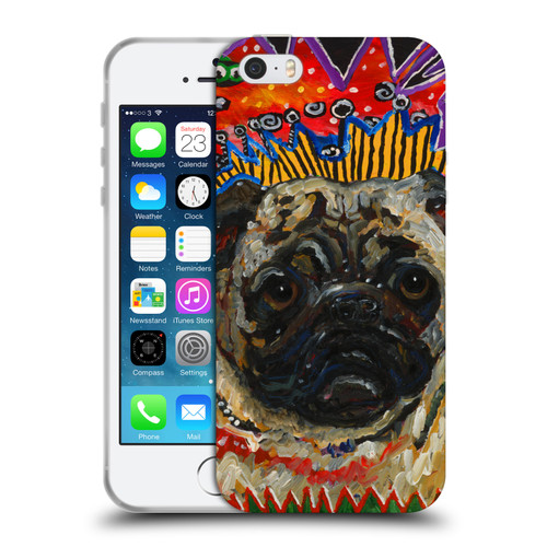 Mad Dog Art Gallery Dogs Pug Soft Gel Case for Apple iPhone 5 / 5s / iPhone SE 2016