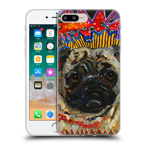 Mad Dog Art Gallery Dogs Pug Soft Gel Case for Apple iPhone 7 Plus / iPhone 8 Plus