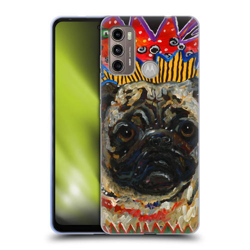 Mad Dog Art Gallery Dogs Pug Soft Gel Case for Motorola Moto G60 / Moto G40 Fusion