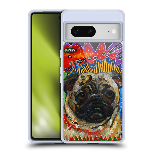 Mad Dog Art Gallery Dogs Pug Soft Gel Case for Google Pixel 7