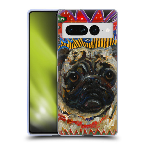 Mad Dog Art Gallery Dogs Pug Soft Gel Case for Google Pixel 7 Pro