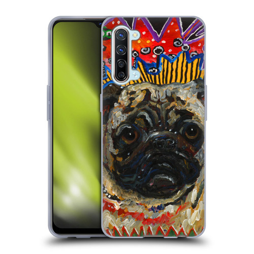 Mad Dog Art Gallery Dogs Pug Soft Gel Case for OPPO Find X2 Lite 5G