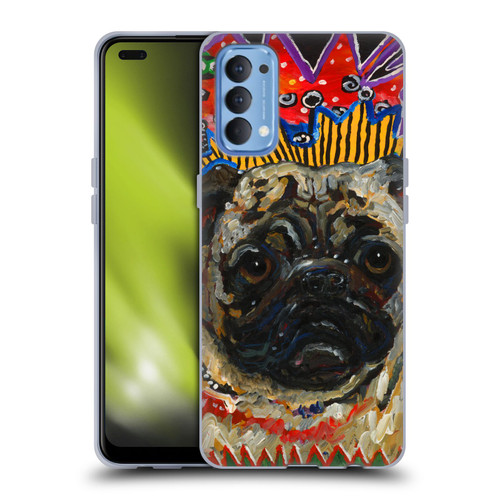 Mad Dog Art Gallery Dogs Pug Soft Gel Case for OPPO Reno 4 5G