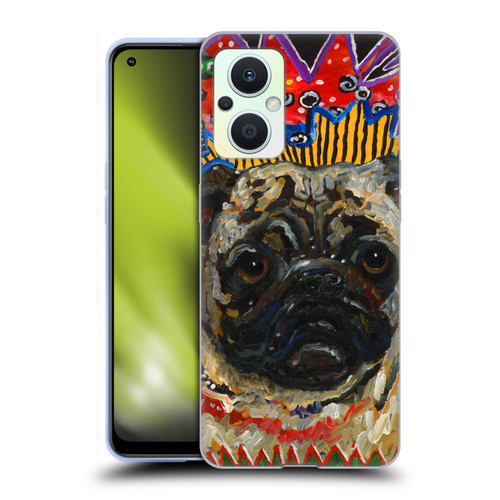 Mad Dog Art Gallery Dogs Pug Soft Gel Case for OPPO Reno8 Lite
