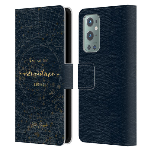 Nature Magick So The Adventure Begins Quote Star Map Leather Book Wallet Case Cover For OnePlus 9