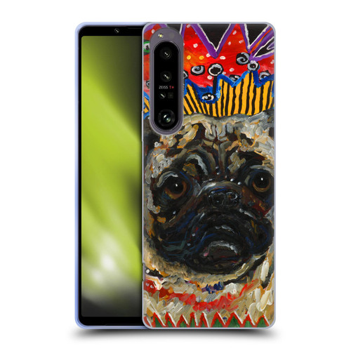 Mad Dog Art Gallery Dogs Pug Soft Gel Case for Sony Xperia 1 IV