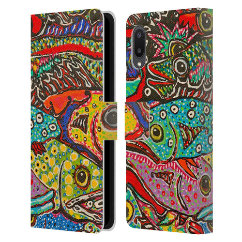 Mad Dog Art Gallery Assorted Designs Many Mad Fish Leather Book Wallet Case Cover For Samsung Galaxy A02/M02 (2021)