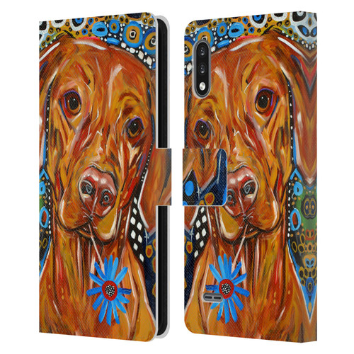 Mad Dog Art Gallery Dogs 2 Viszla Leather Book Wallet Case Cover For LG K22