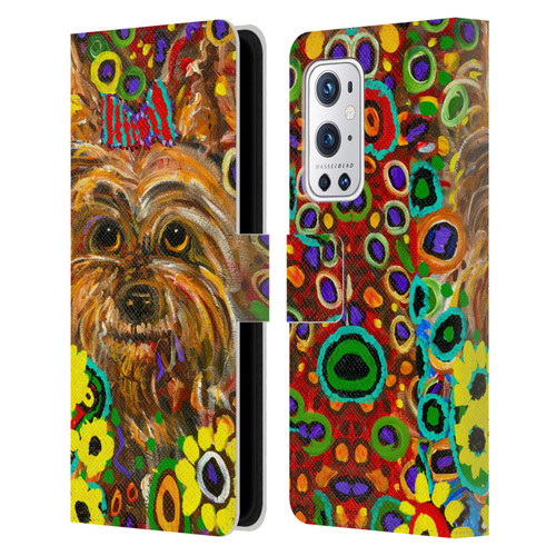 Mad Dog Art Gallery Dogs 2 Yorkie Leather Book Wallet Case Cover For OnePlus 9 Pro