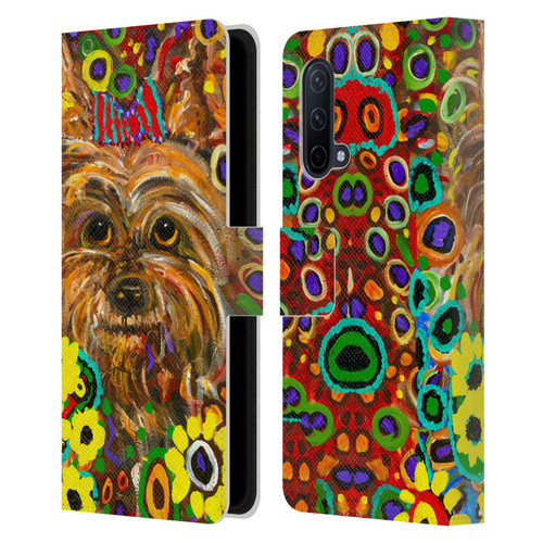 Mad Dog Art Gallery Dogs 2 Yorkie Leather Book Wallet Case Cover For OnePlus Nord CE 5G