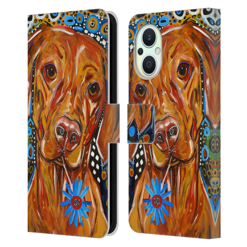 Mad Dog Art Gallery Dogs 2 Viszla Leather Book Wallet Case Cover For OPPO Reno8 Lite