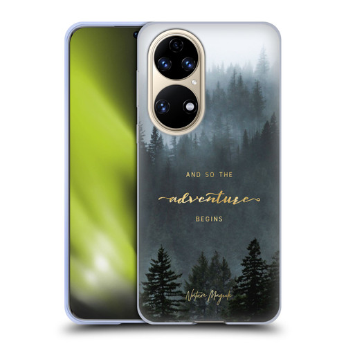 Nature Magick So The Adventure Begins Quote Trees Soft Gel Case for Huawei P50